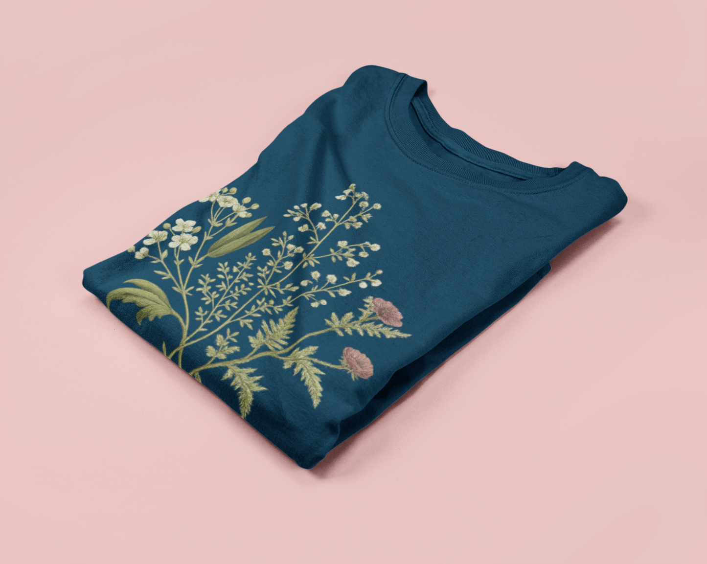 Wildflower Bliss Tee - navi fold