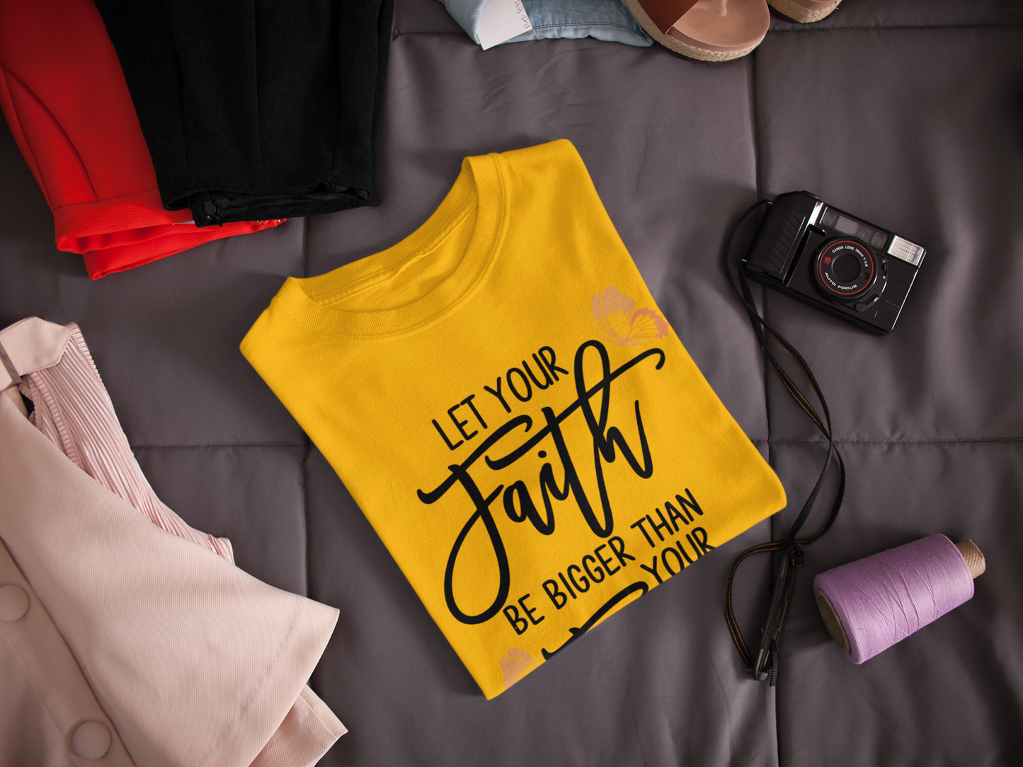 Faith Tshirt | women| golden yellow
