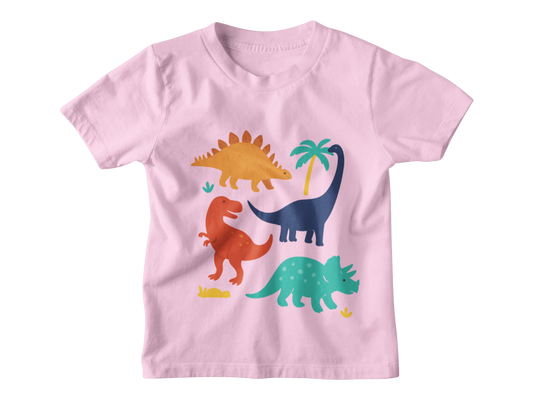 Kids Dinosaur T-Shirt - Pink