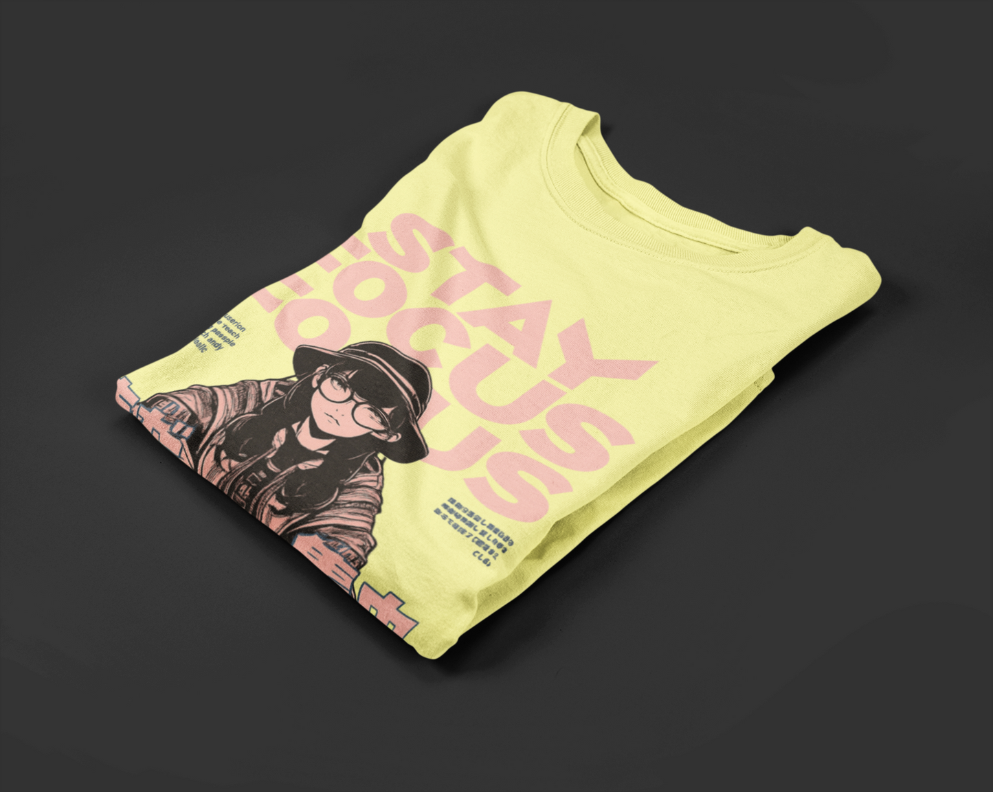 Stay Focused Anime T-Shirt – Motivational Japanese Graphic Tee for Women