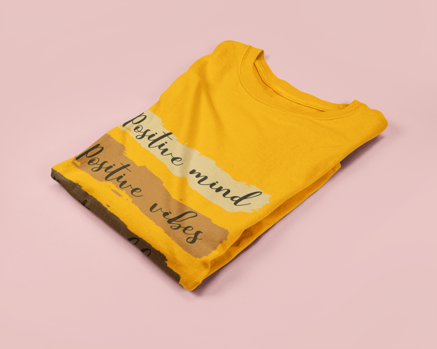Positive vibes Tshirt - mustard