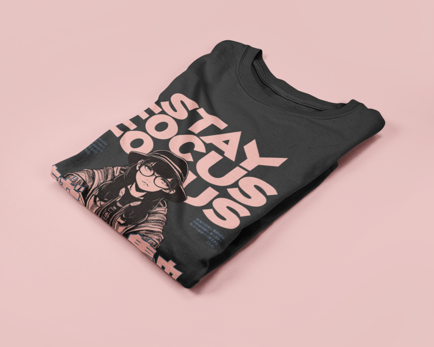 Stay Focused Anime T-Shirt – Motivational Japanese Graphic Tee for Women