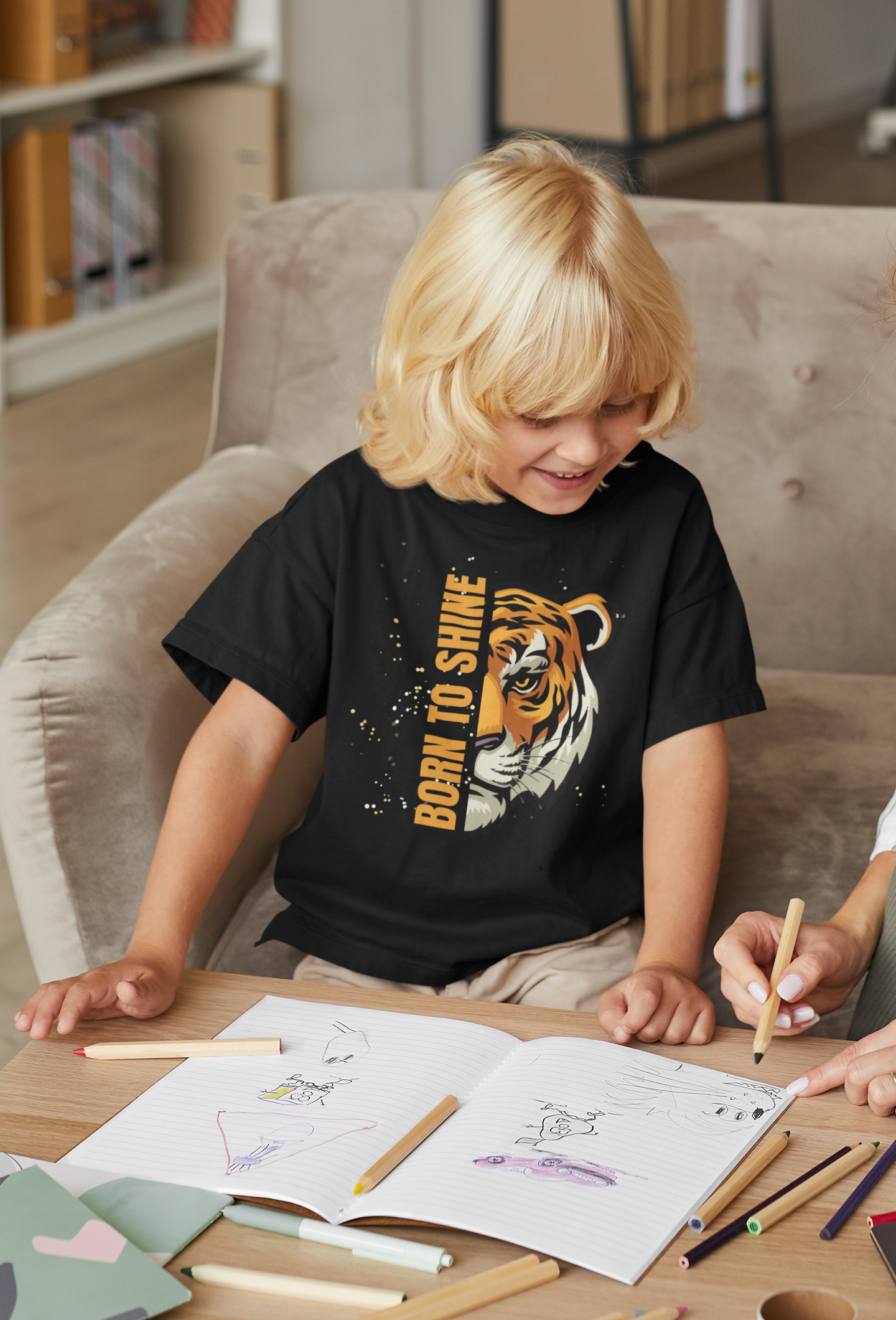 Custom Tiger T-Shirt – Born to Shine