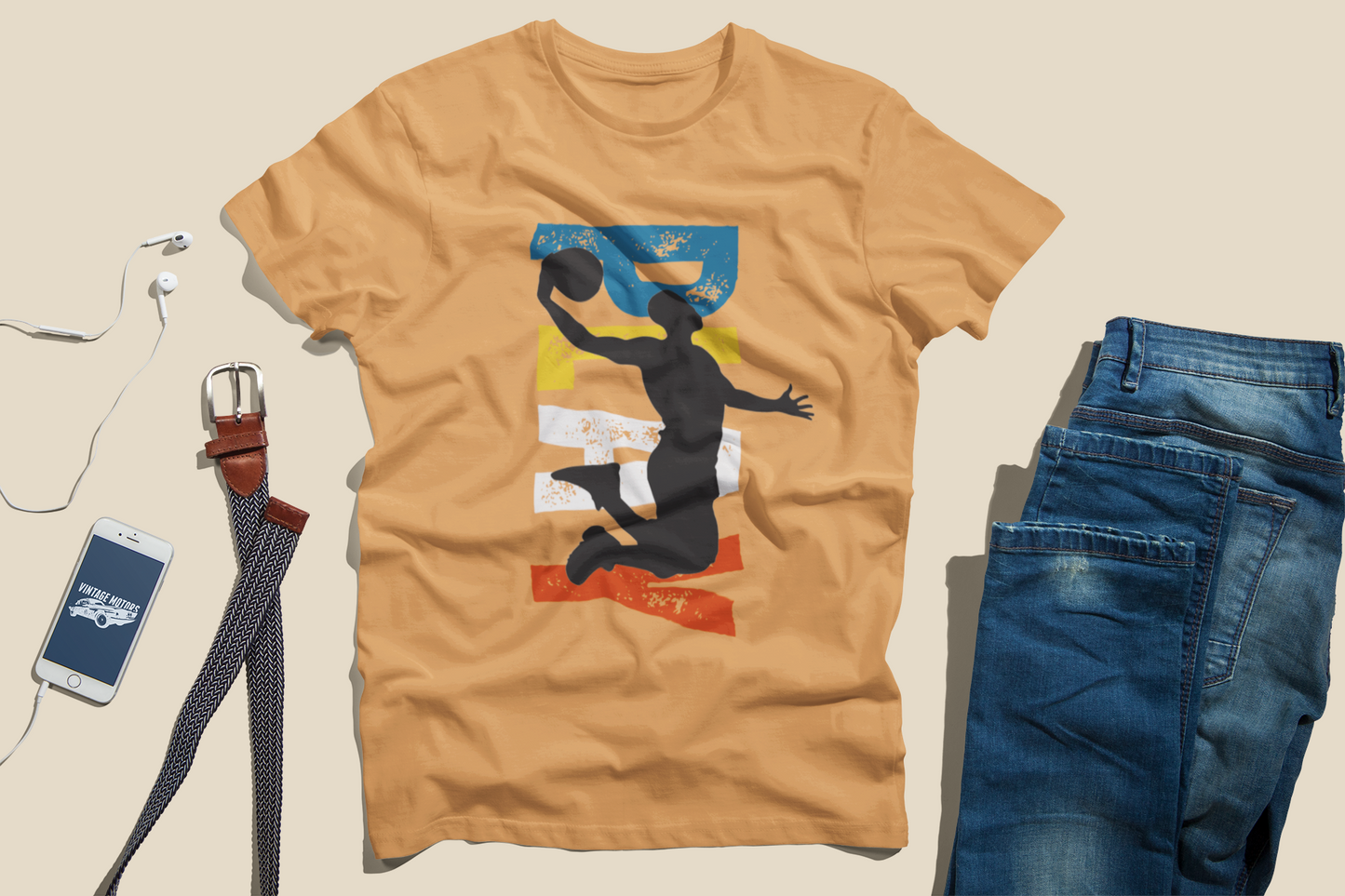 “PLAY” Graphic T-Shirt - Orange