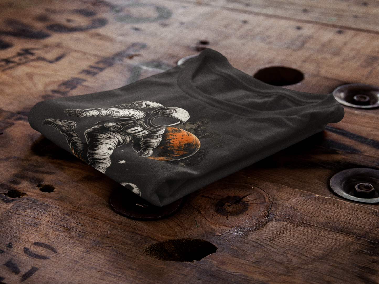 Astronaut Soccer Adventure Kids T-Shirt - folded