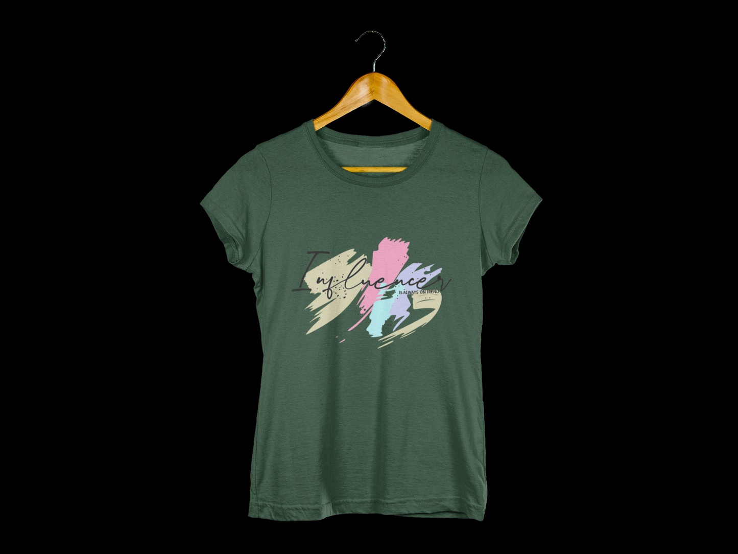 Influencer Graphic T-Shirt | Green | Olive