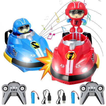 Set of 2 RC Bumper Cars with Ejecting Robots – Ultimate Remote Control Battle Toy