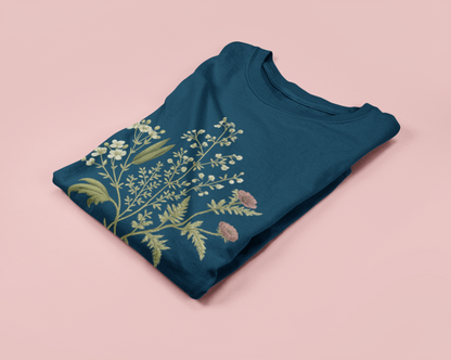 Wildflower Bliss Tee - navi fold